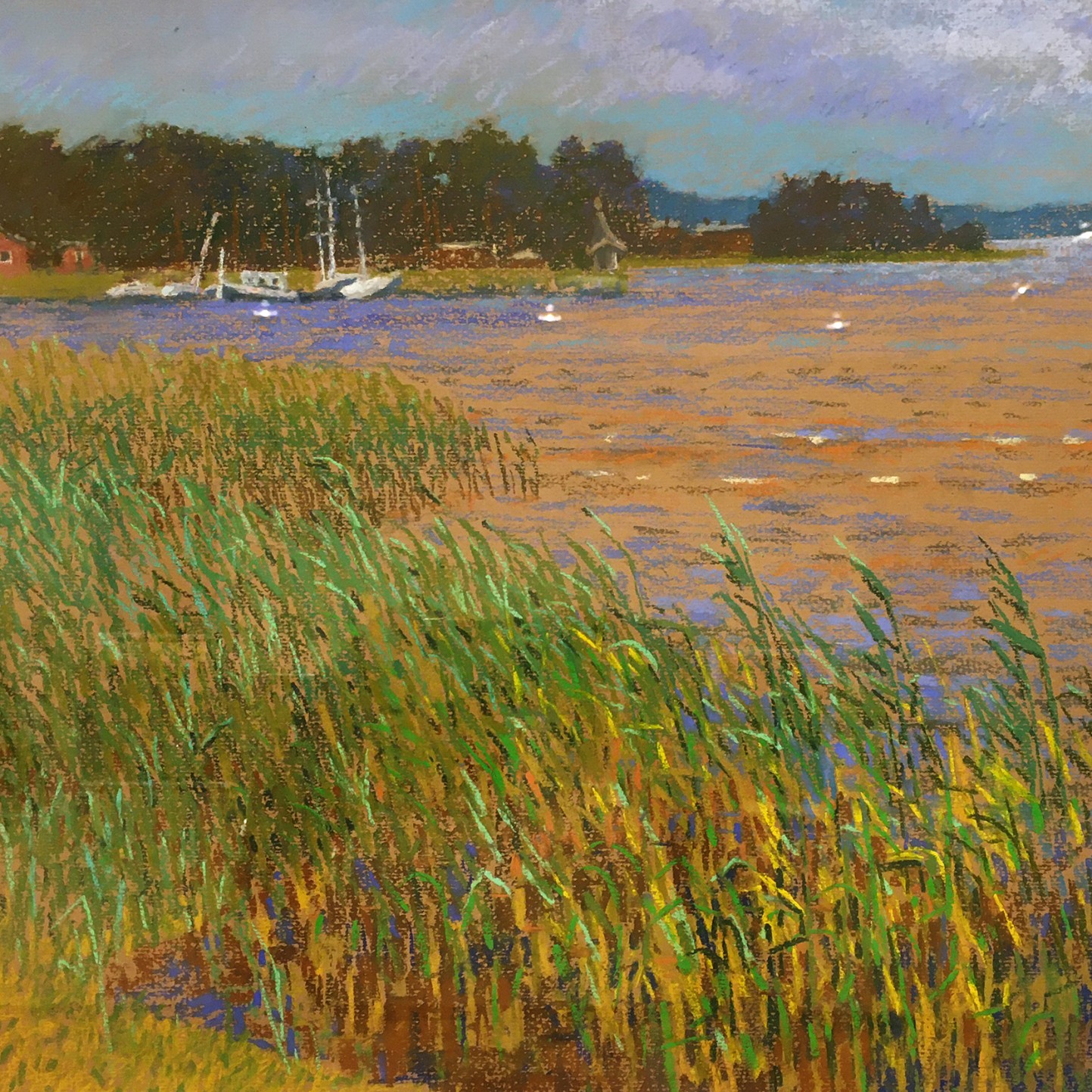 Масленникова Мария — Тростники (бумага, пастель), 2015