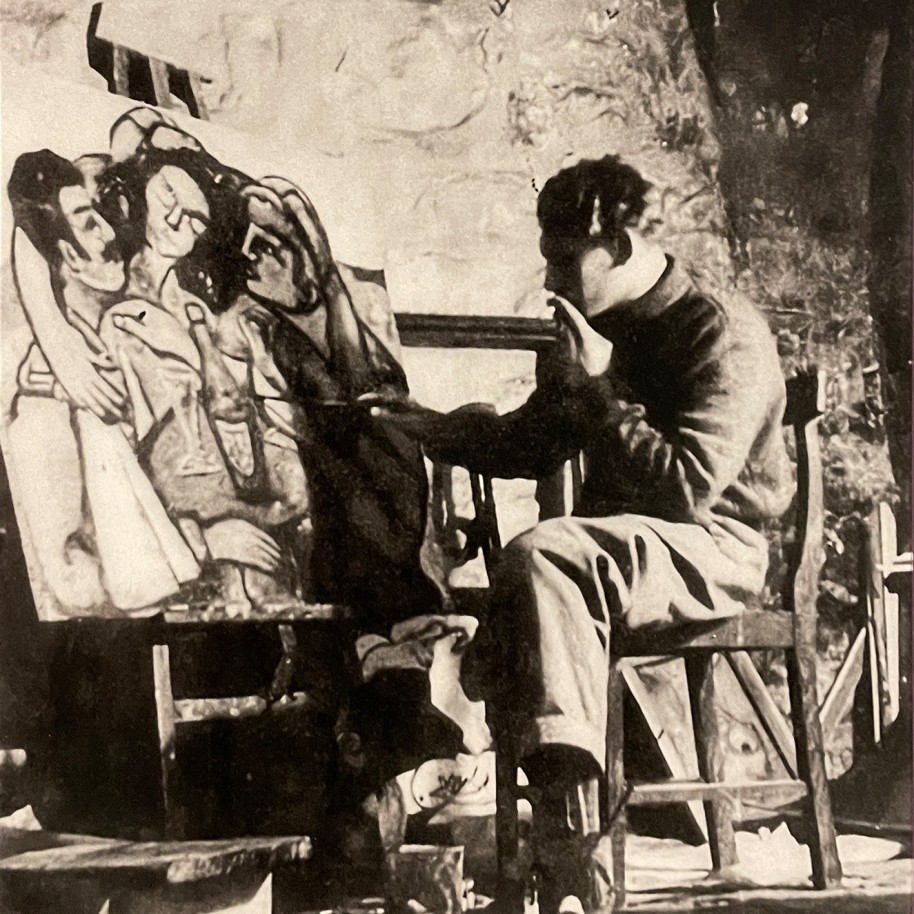 Пинхас Бурштын (Марьян) за работой