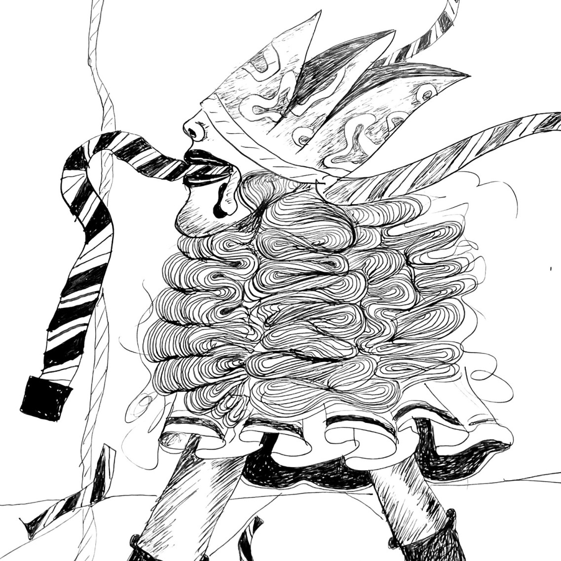 Пинхас Бурштын (Марьян) — Без названия, 1977 (чернила, писчая бумага)