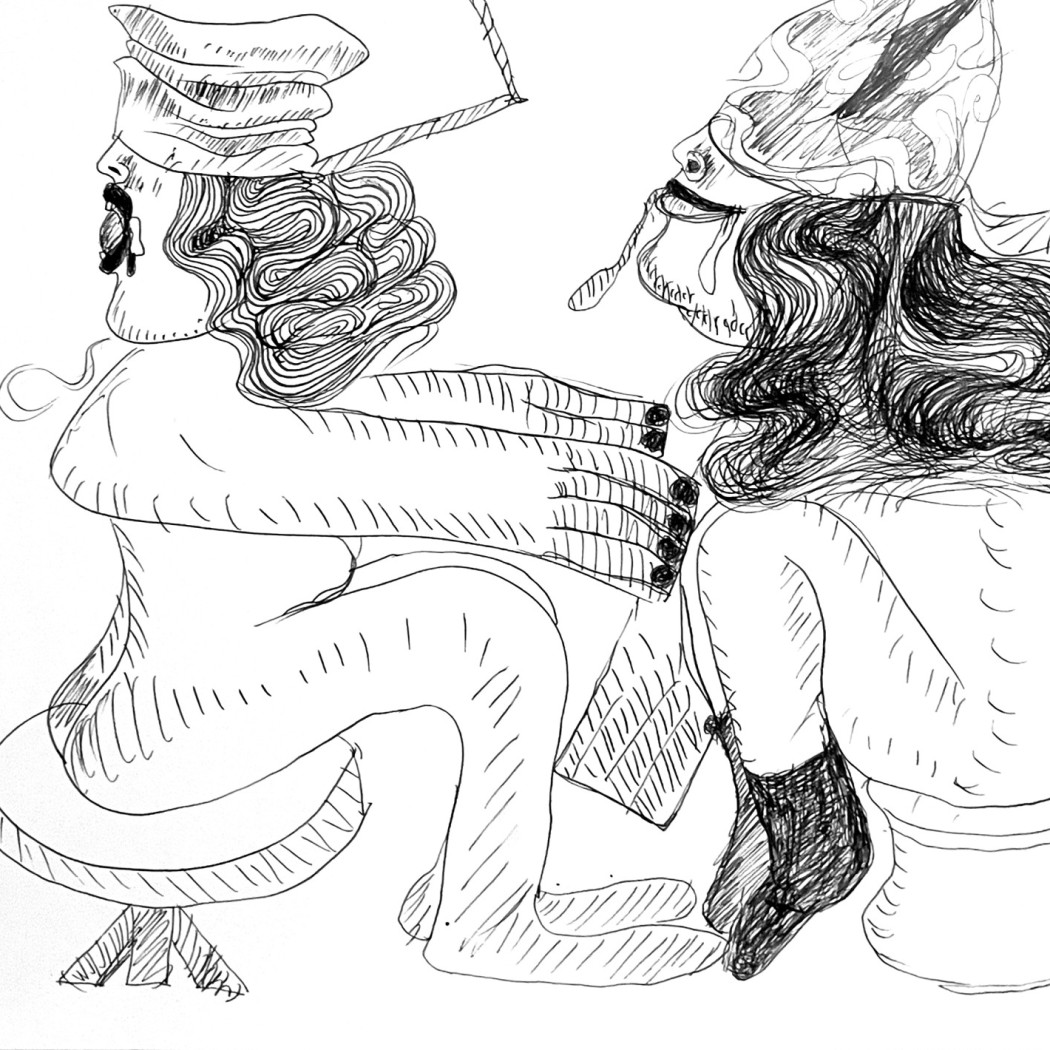 Пинхас Бурштын (Марьян) — Без названия, 1977 (чернила, писчая бумага)