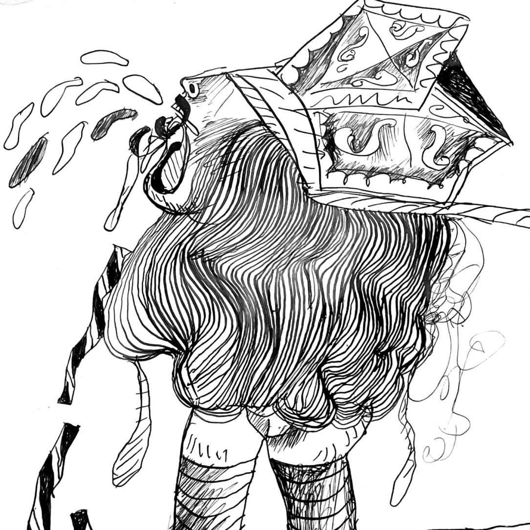 Пинхас Бурштын (Марьян) — Без названия, 1977 (чернила, писчая бумага)