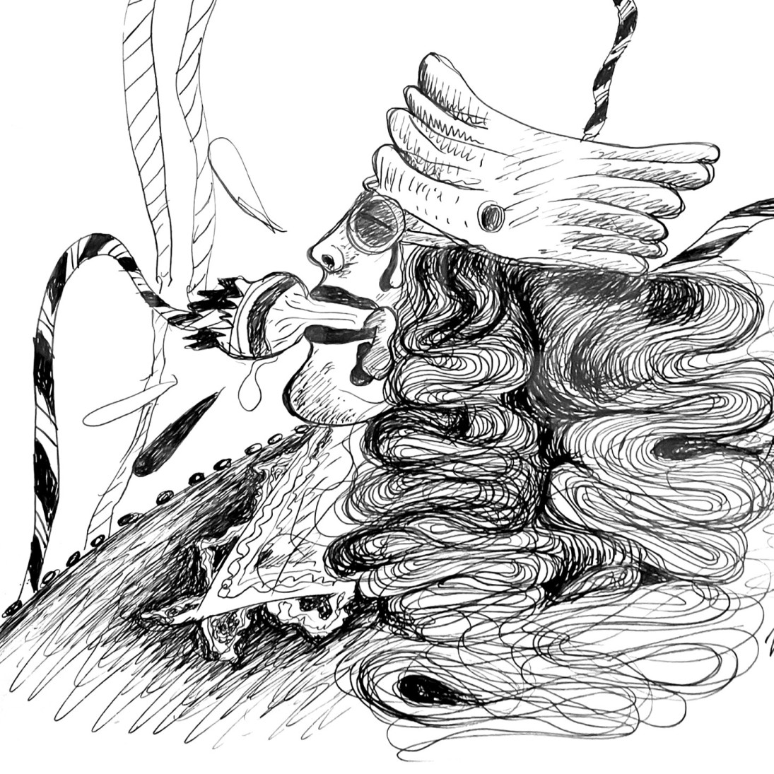 Пинхас Бурштын (Марьян) — Без названия, 1977 (чернила, писчая бумага)