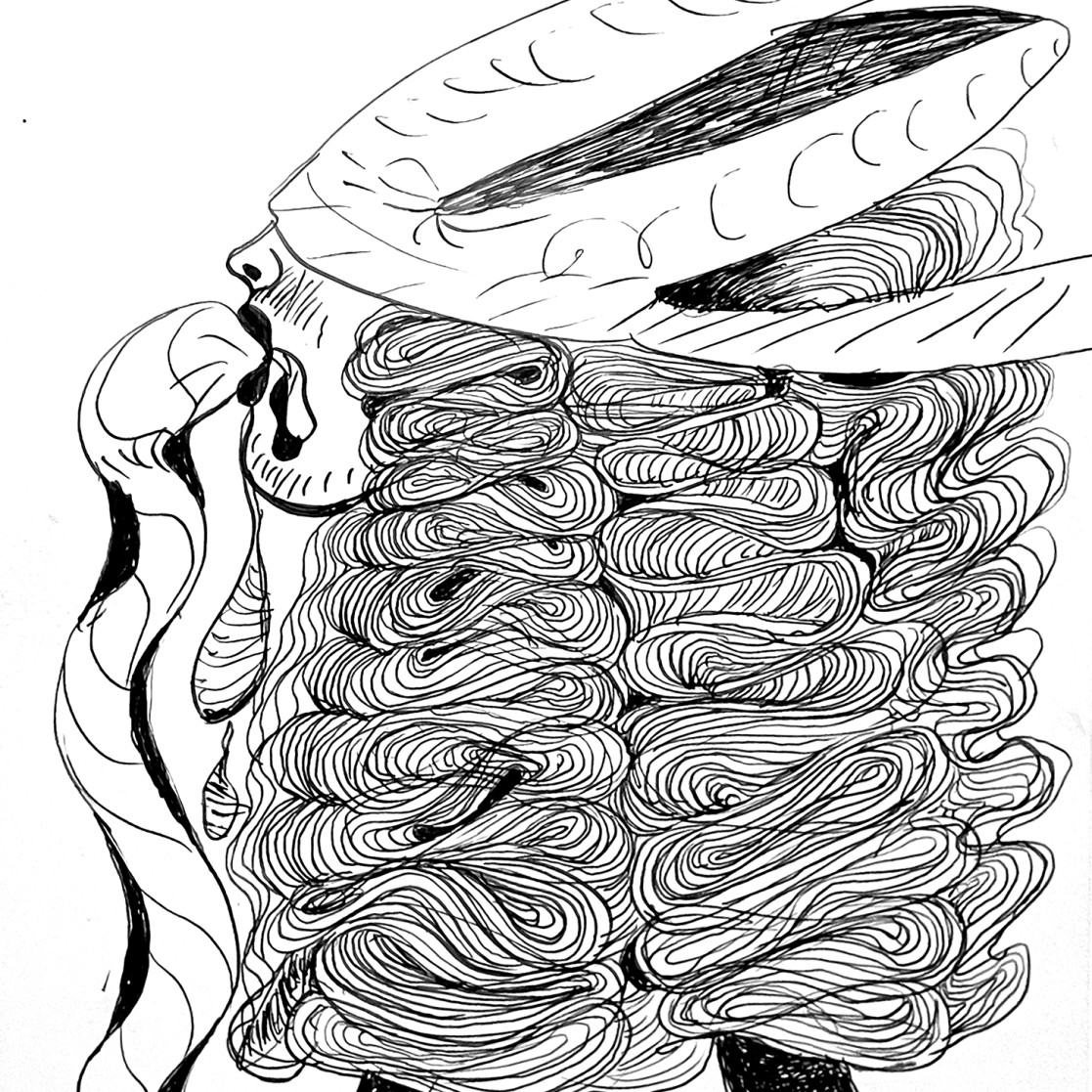 Пинхас Бурштын (Марьян) — Без названия, 1977 (чернила, писчая бумага)