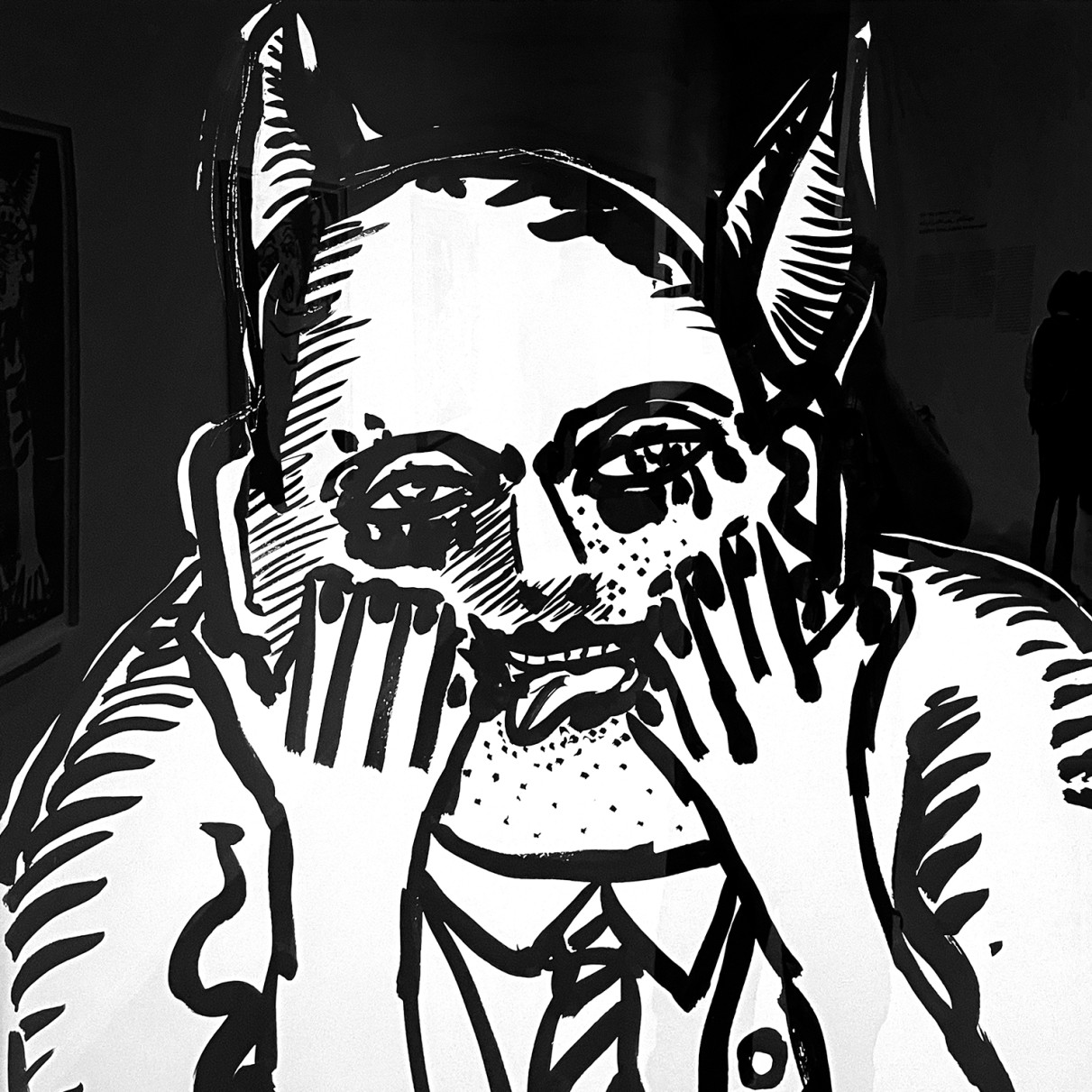 Пинхас Бурштын (Марьян) — Венера на Манхеттене, 1963 (тушь по доске)