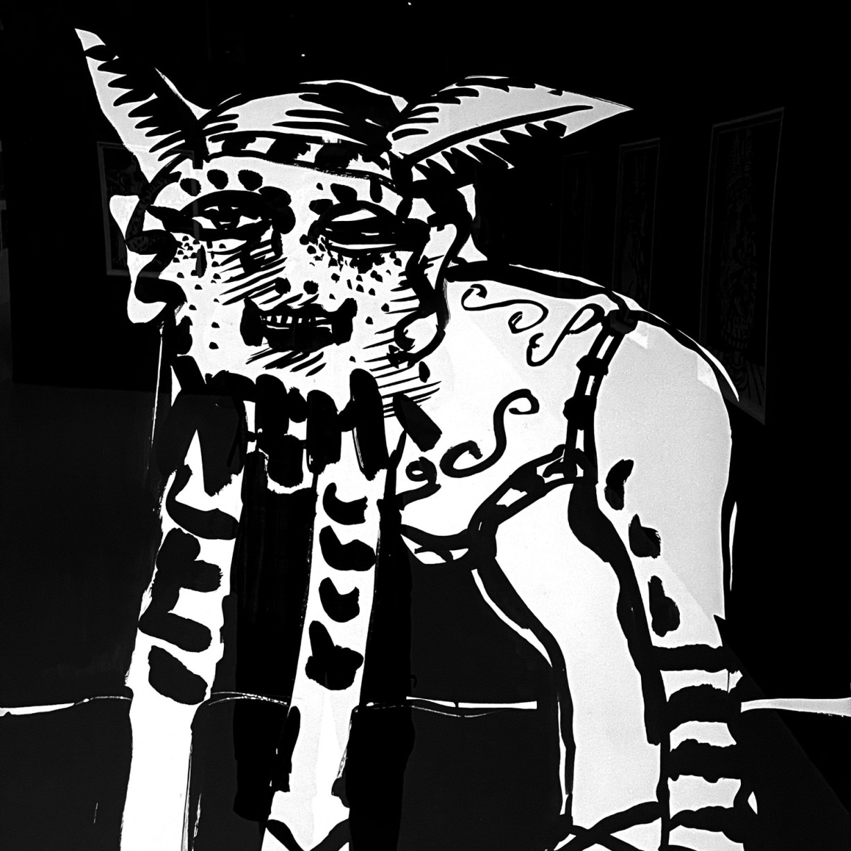 Пинхас Бурштын (Марьян) — Венера на Манхеттене, 1963 (тушь по доске)