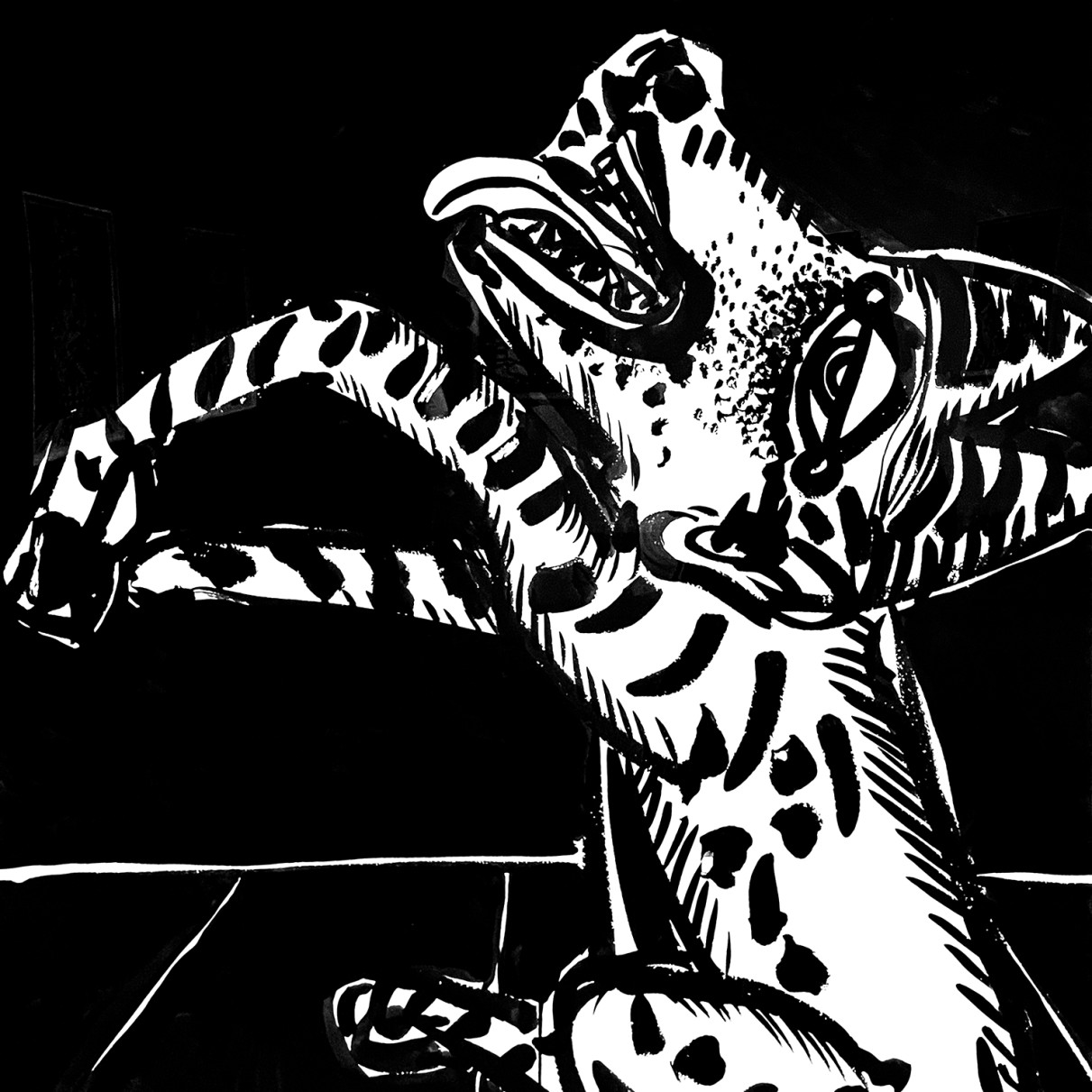 Пинхас Бурштын (Марьян) — Венера на Манхеттене, 1963 (тушь по доске)