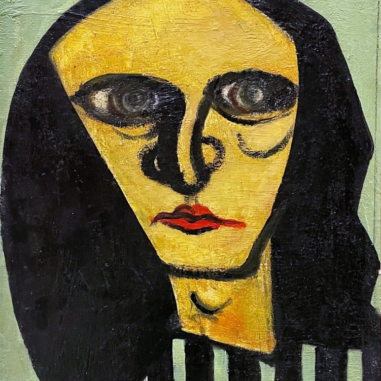 Пинхас Бурштын (Марьян) — Желтая звезда, 1949 (масло по картону)