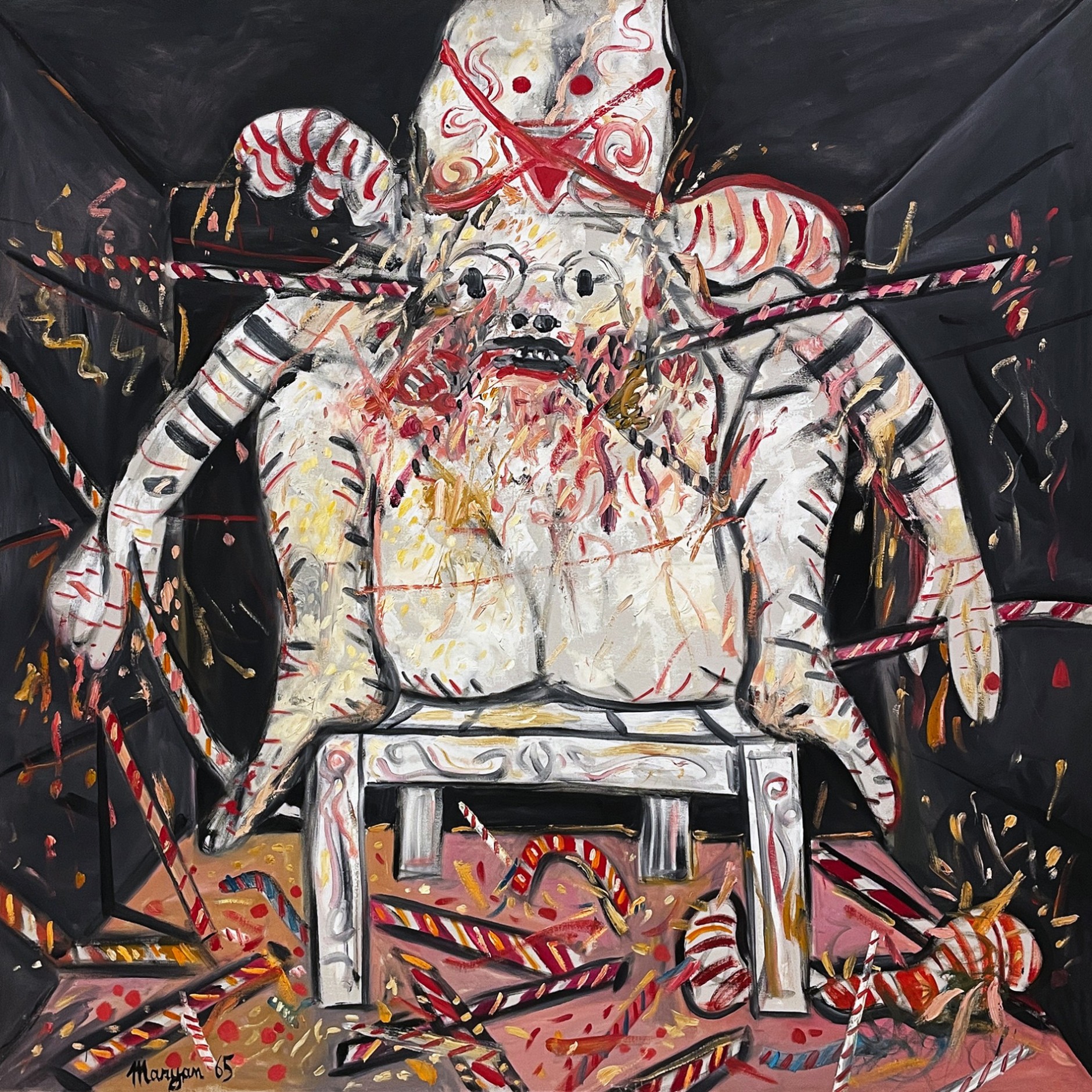 Пинхас Бурштын (Марьян) — Без названия, 1965 (акрил, масло)