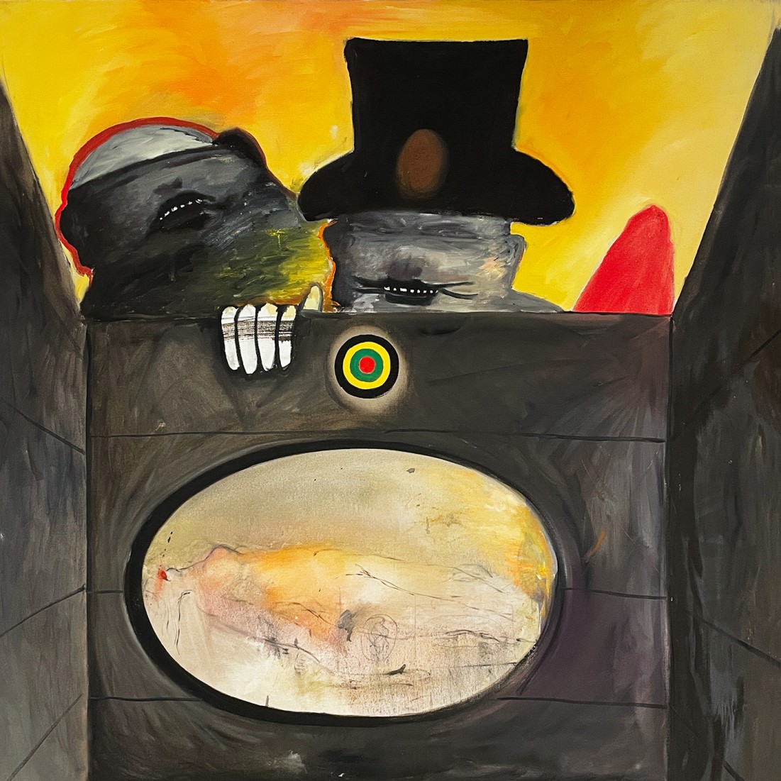 Пинхас Бурштын (Марьян) — Вуайерист, 1961 (холст, масло)