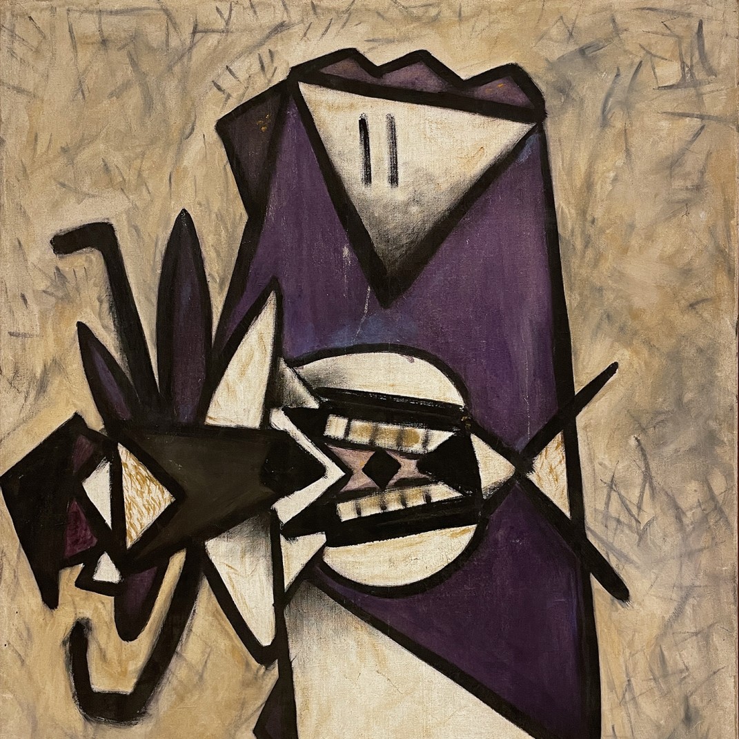 Пинхас Бурштын (Марьян) — Голова, 1958 (холст, масло)