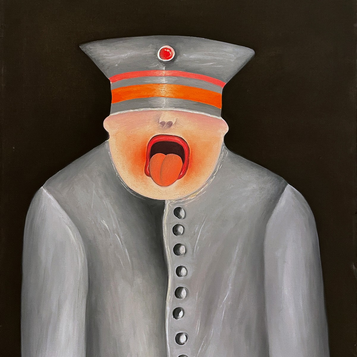 Пинхас Бурштын (Марьян) — Персонаж из 'Человеческого зверинца', 1972 (холст, масло)