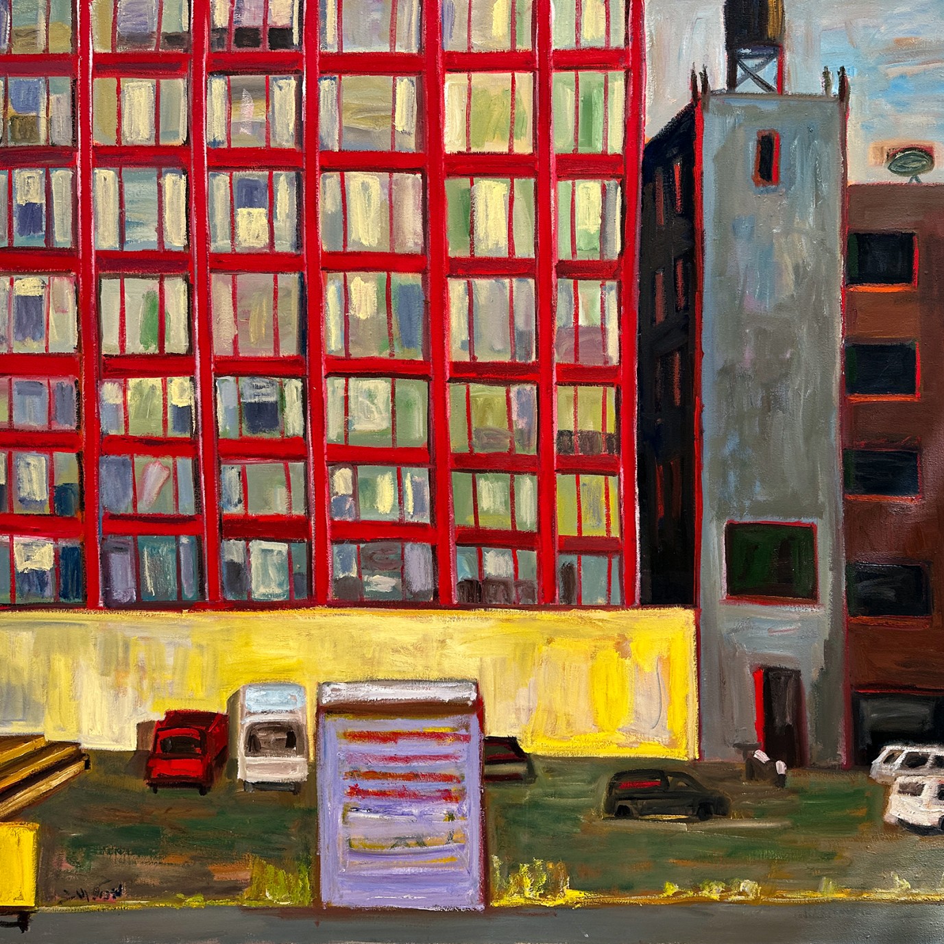 Майкл Ковнер — Двор Бушвика (холст, масло), 2012-2013