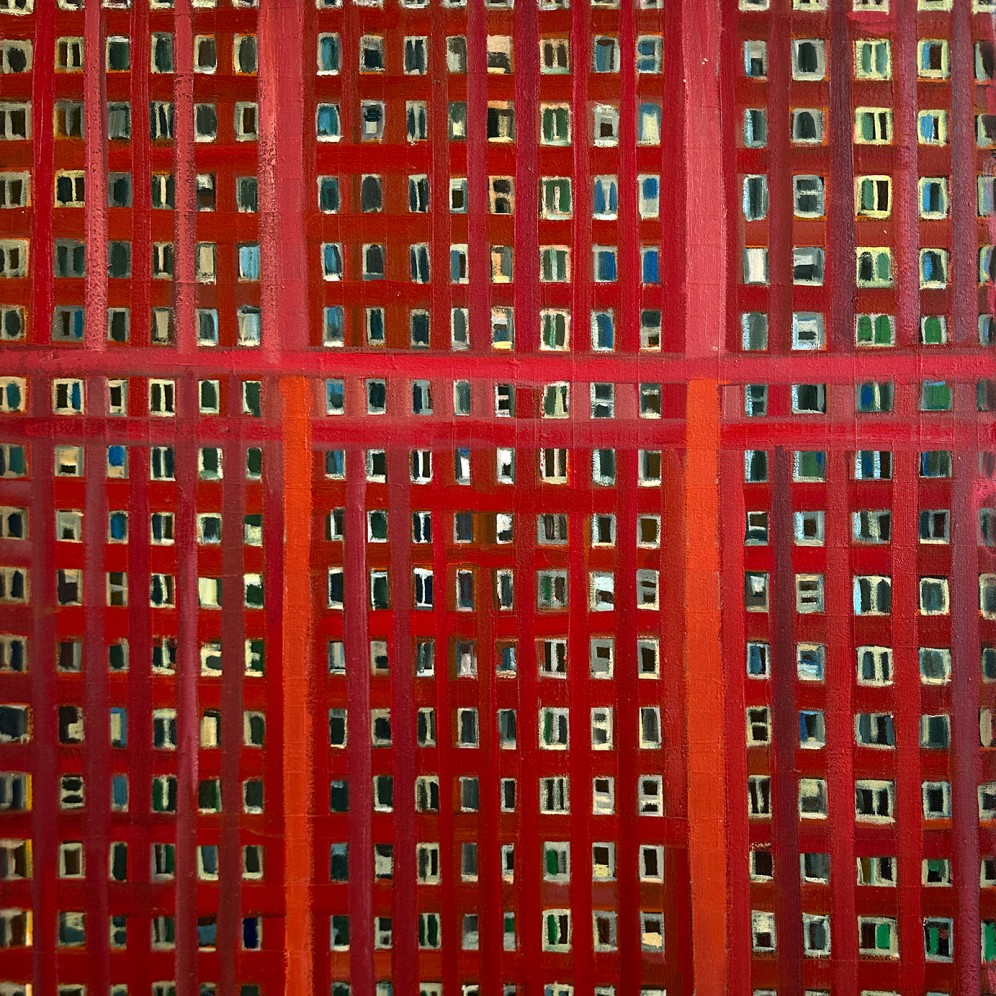 Майкл Ковнер — Красная стена (холст, масло), 2012-2013