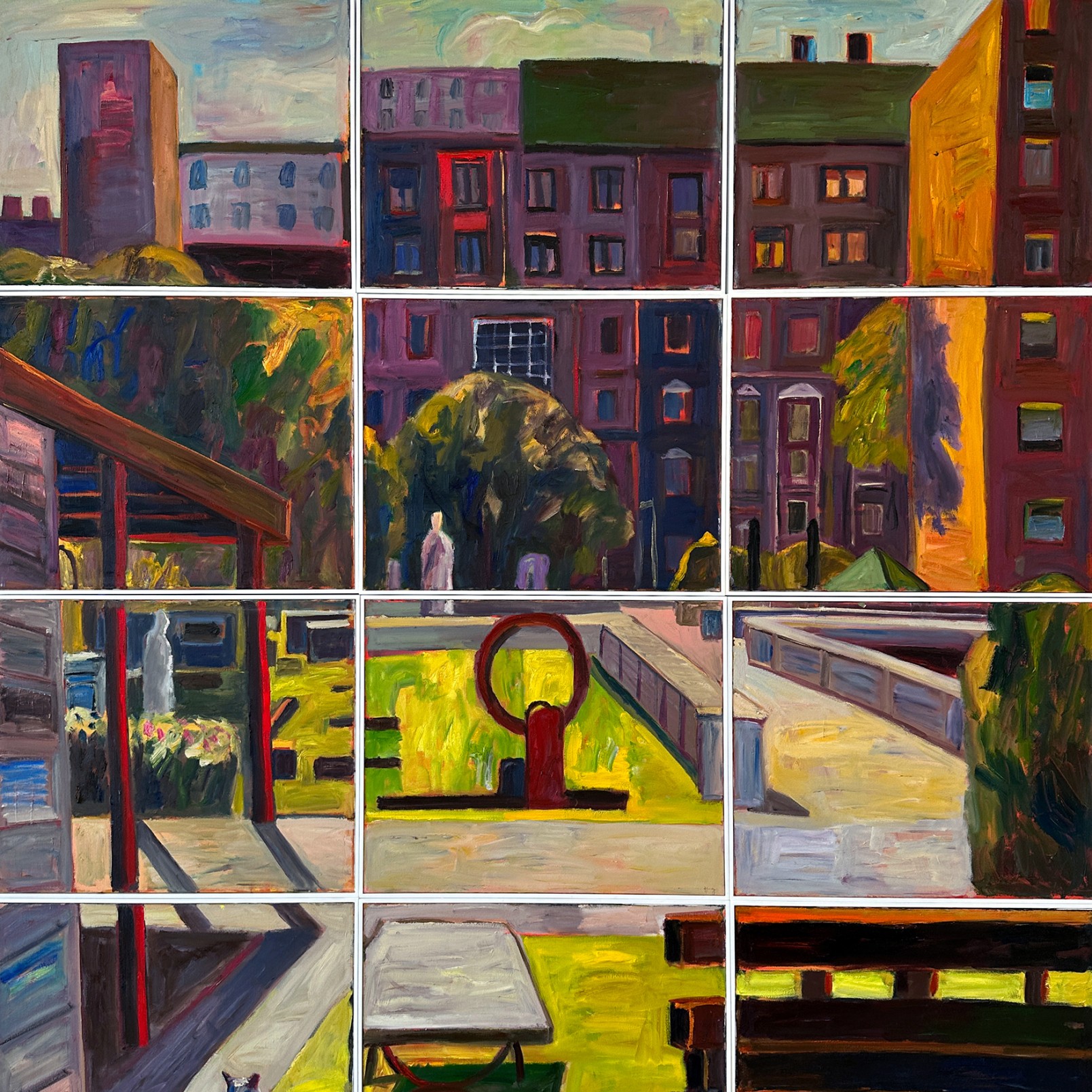 Майкл Ковнер — Сад скульптур (холст, масло), 2012-2013