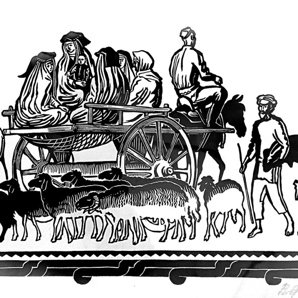 Владимир Фаворский — Арба, 1930-е (бумага, гравюра)