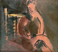 Анатолий Басин — Женщина на стуле, 2003 (холст, масло)