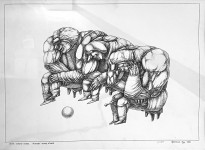 Афанасий Пуд — Игра Тактак-куряк. Момент перед атакой, 1993 (бумага, сериография)