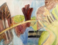 Владимир Стерлигов - Пейзаж, 1965-70 (картон, масло)