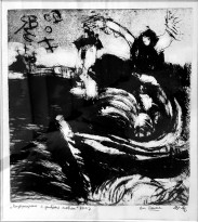 Владимир Яшке — Возвращение с рыбной ловли, 2007 (бумага, гравюра)