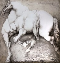 Вячеслав Михайлов — Буцефал, 2010 (холст, левкас, акрил)