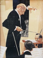 Давид Боровский — Мравинский, 1975 (бумага, автолитография)