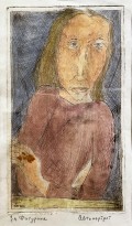 Елена Фигурина — Автопортрет, 1997 (бумага, гравюра)