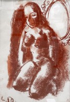 Ливон Лазарев — Обнаженная, 1980 (бумага, сангина)