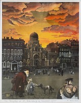 Михаил Иофин — Храмы Петербурга или Времена года, 2002 (раскрашенная литография) III