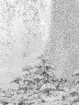 Ухналев Евгений - Восход Луны, 2005 (бумага, тушь) фрагмент