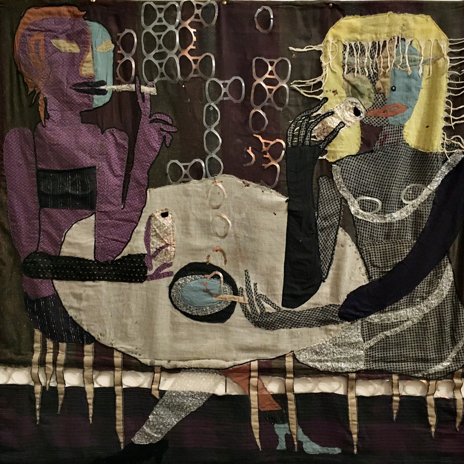 Надежда Эверлинг — В кафе (ткань), 2001