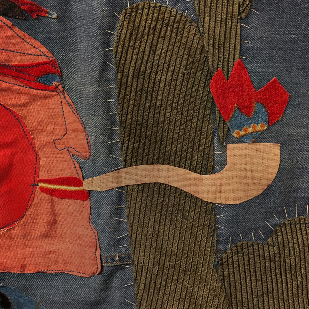 Надежда Эверлинг — Вождь и Coca-Cola. Фрагмент (ткань), 2000