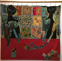 Надежда Эверлинг — Игра в карты на даче (ткань), 2008