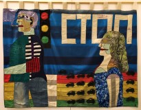 Надежда Эверлинг — Стоп. Из серии Агитационный текстиль (ткань), 2010