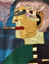 Надежда Эверлинг — Стоп. Из серии Агитационный текстиль. Фрагмент 2 (ткань), 2010