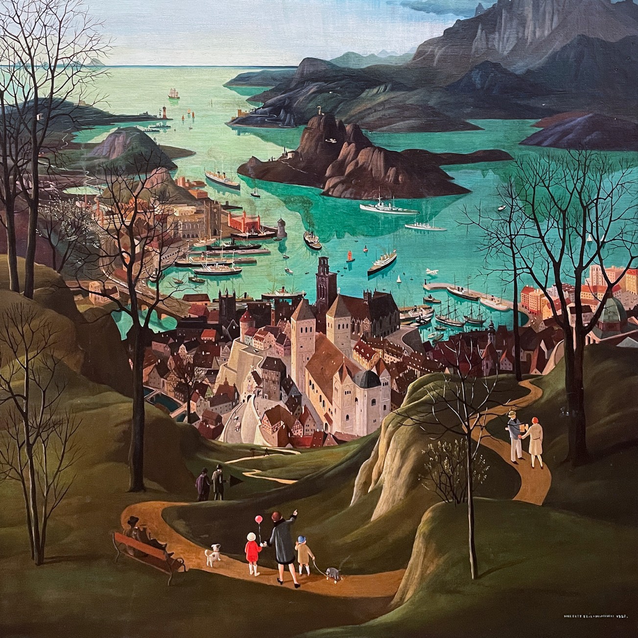 Герберт фон Рейн-Ханиш — Большой порт, 1928 (холст, масло)