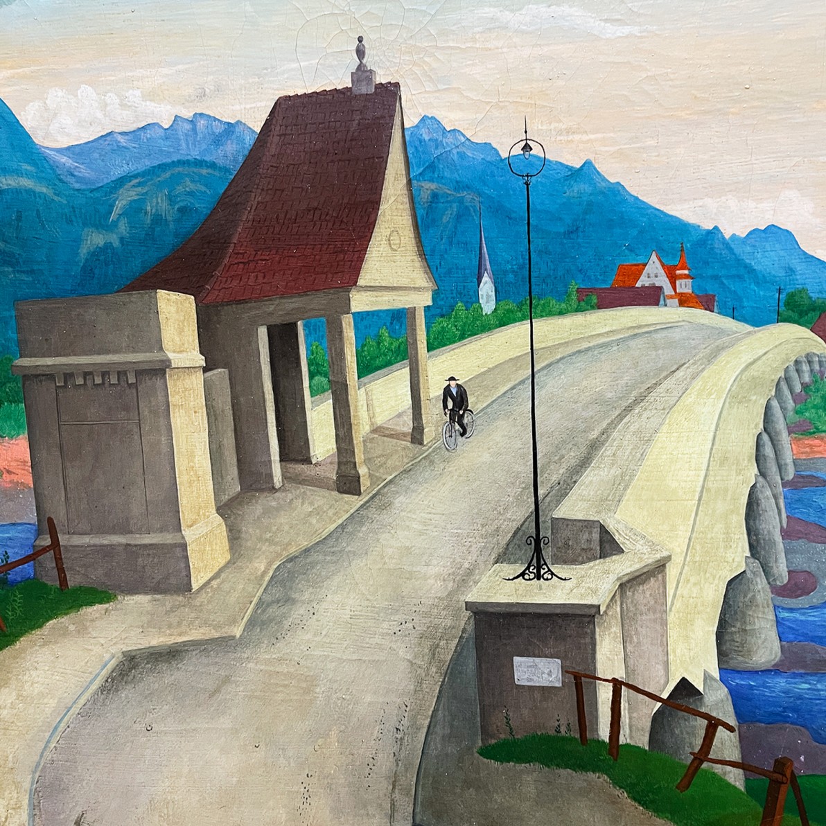 Рудольф Вакер — Ахбрюке в Брегенце, 1926 (холст, масло) фрагмент