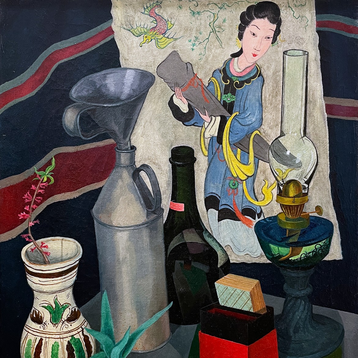 Рудольф Вакер — Натюрморт с бутылкой масла, 1925 (холст, масло)