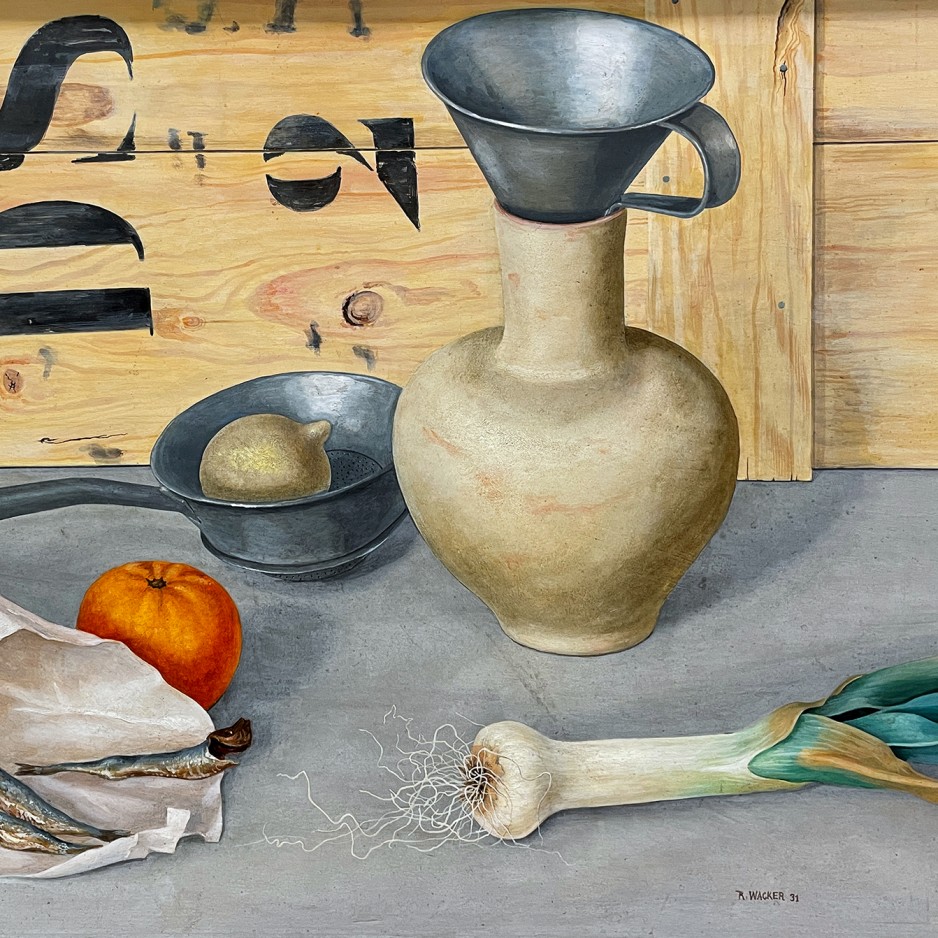 Рудольф Вакер — Натюрморт со шпротами, 1931 (холст, масло), Альбертина