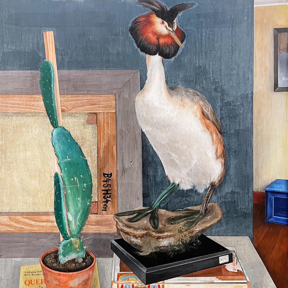 Рудольф Вакер — натюрморт с большой хохлатой поганкой (чомга), 1928 (дерево, масло). Музей Леопольда