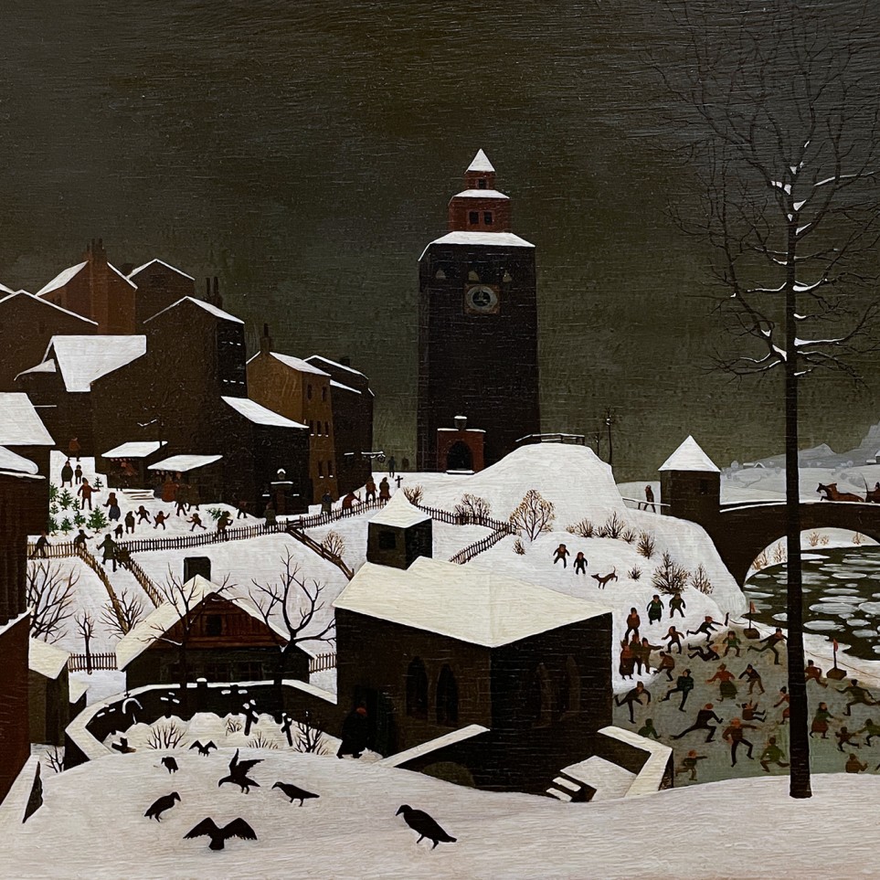 Франц Седлачек — Зимний пейзаж, 1925 (холст, масло). Альбертина