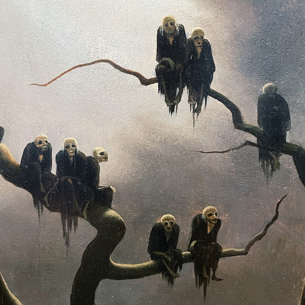 Франц Седлачек — Призраки на дереве, 1933 (холст, масло), фрагмент. Альбертина