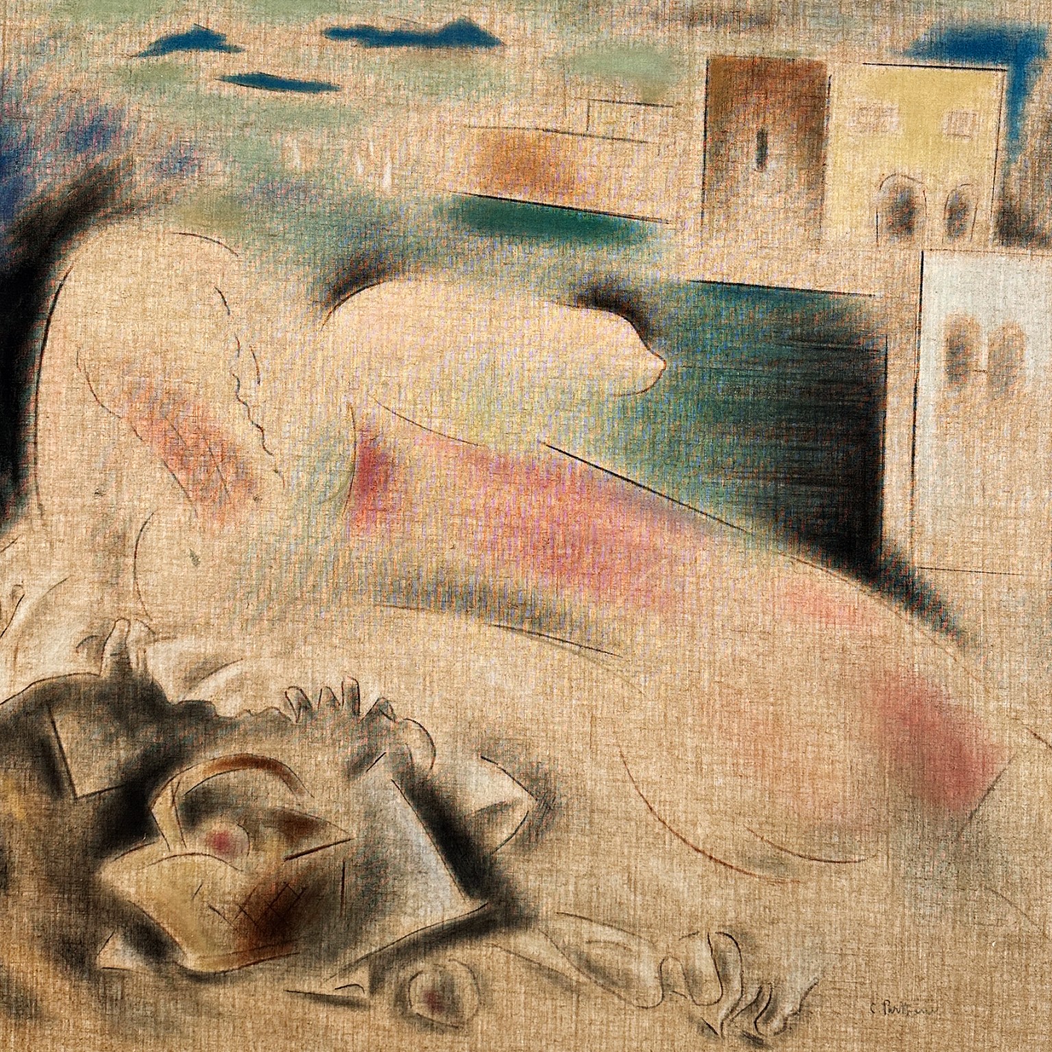 Константинос Парфенис — Без названия (негрунтованный холст, масло)