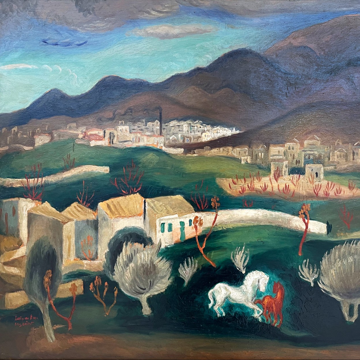 Константинос Парфенис — Галаци, 1917 (холст, масло)