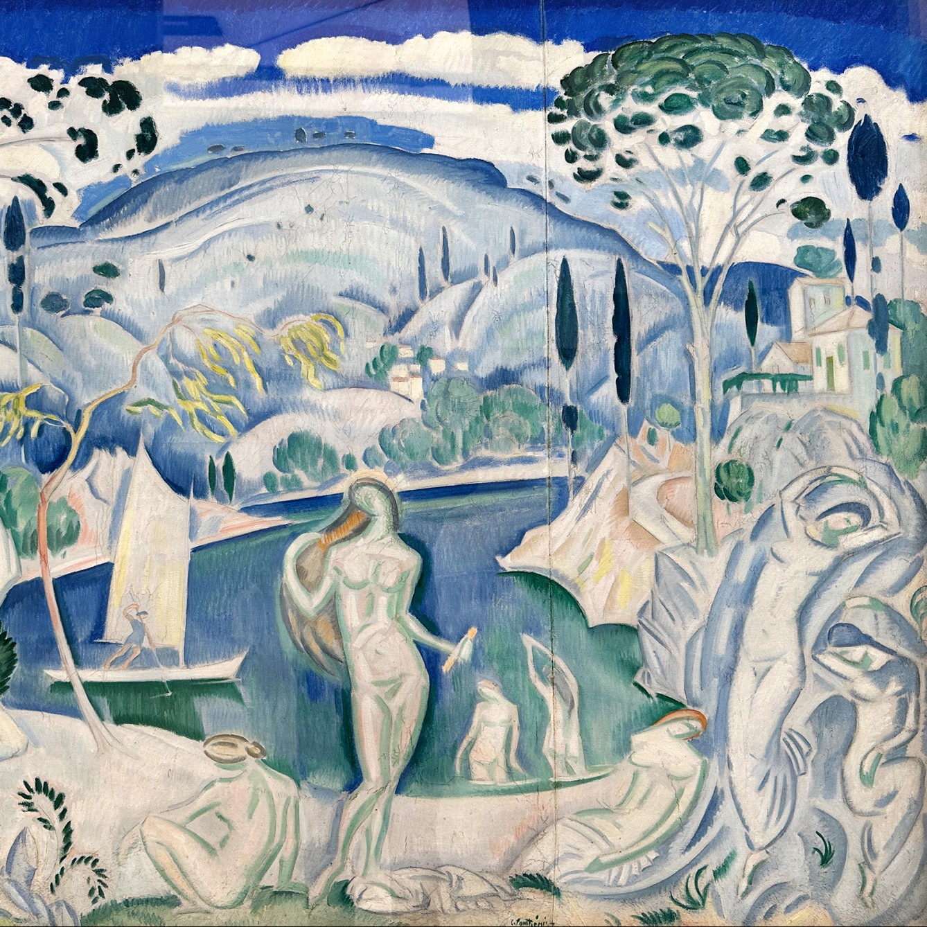 Константинос Парфенис — Купальщицы, 1919 (холст, масло)