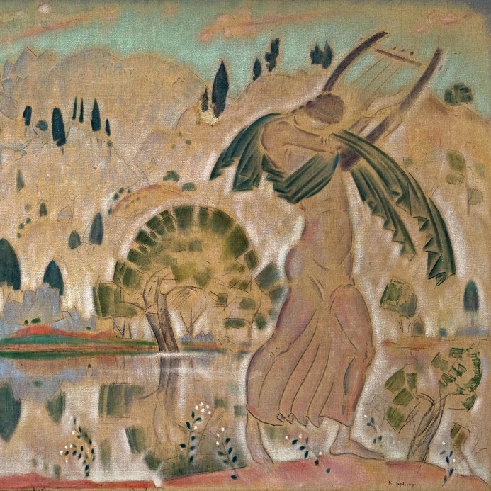 Константинос Парфенис — Орфей и Эвридика, 1917-1919 (негрунтованный холст, масло)