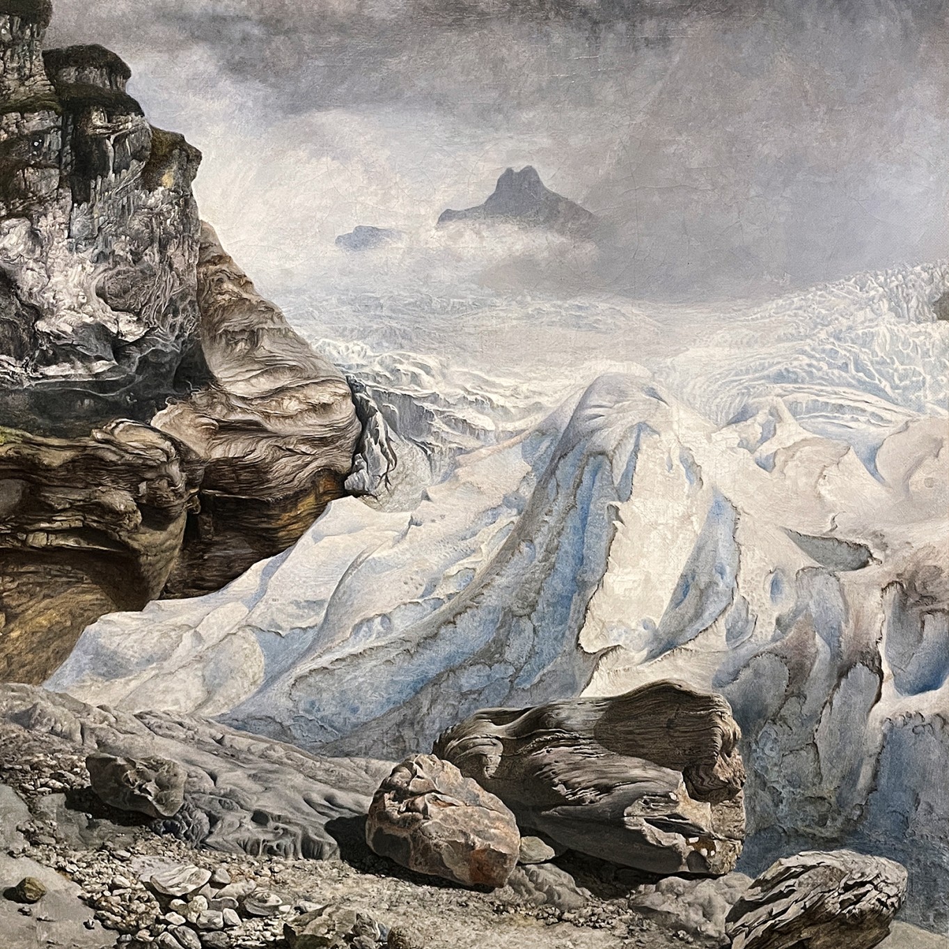 Джон Бретт— Ледник Розенлауи, 1856 (холст, масло)