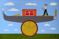 Петр Наводнюк — Двуручная пила, 2012 (холст, масло)