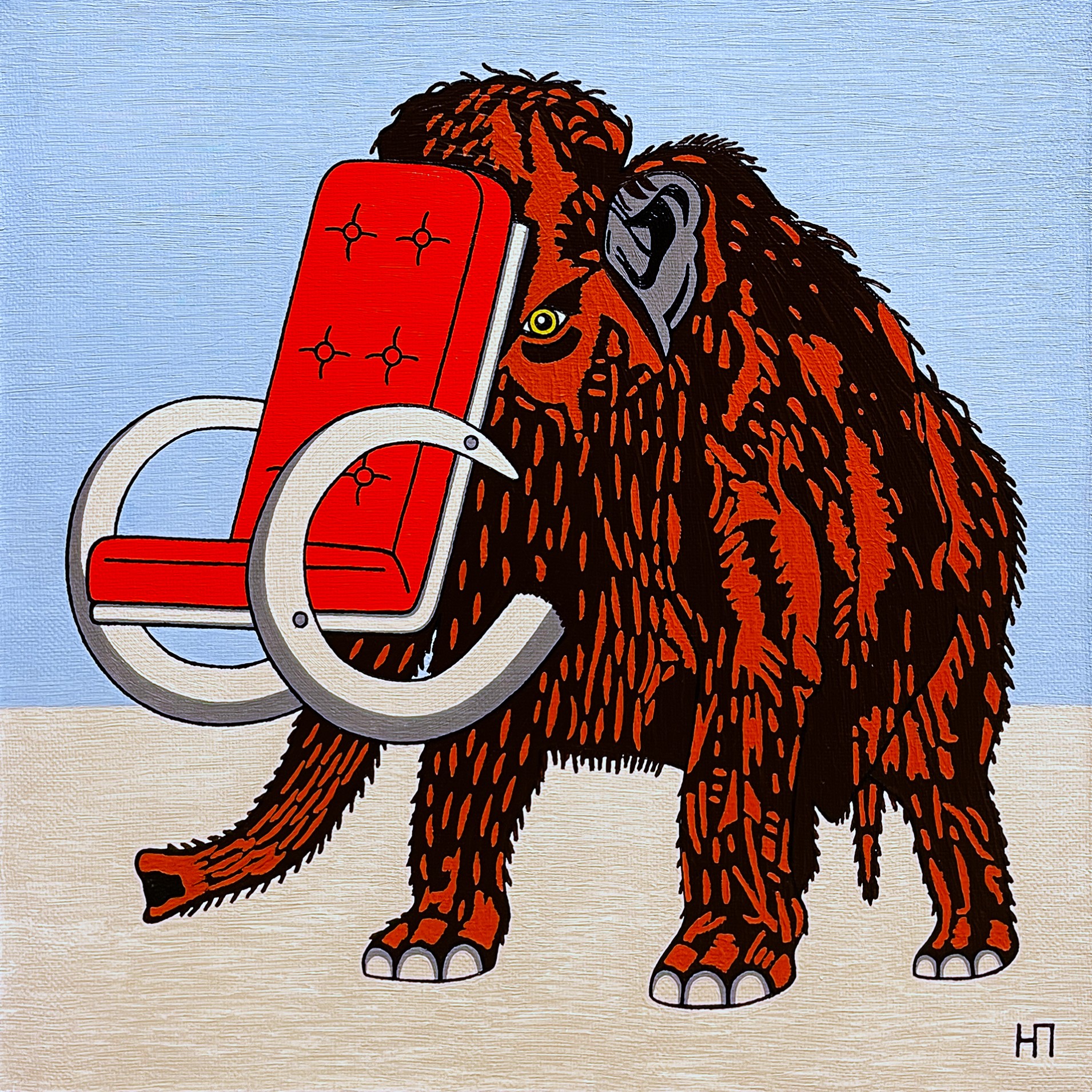 Петр Наводнюк — Мамонт, 2009 (холст, масло)