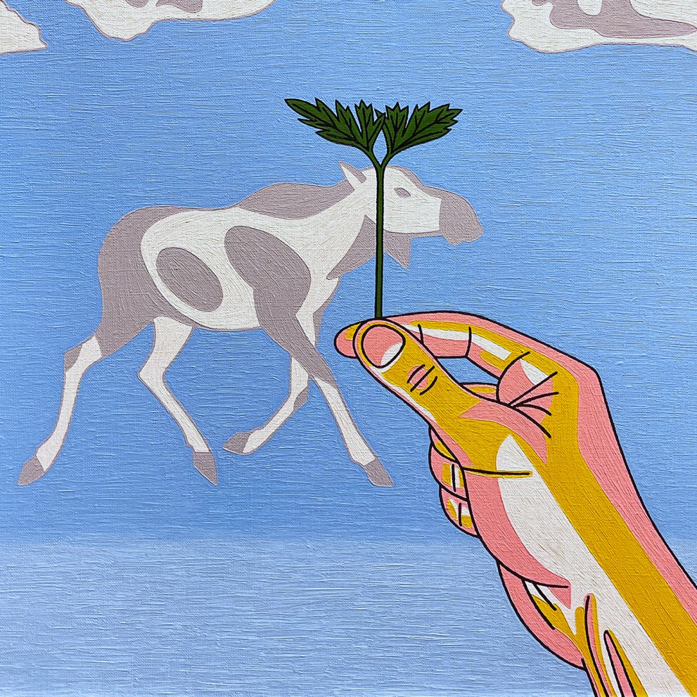 Петр Наводнюк — Сельдерей на фоне облаков, 2009 (холст, масло)