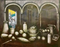 Андрес Монреаль — Бог света, 1990 (холст, масло)